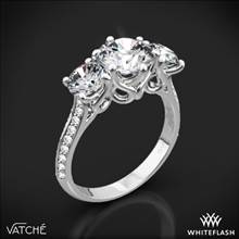 18k White Gold Vatche 324 Swan Three Stone Engagement Ring (0.50ctw ACA side stones included) | Whiteflash