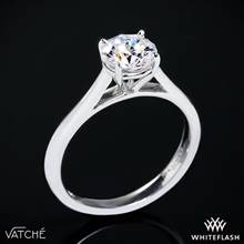 18k White Gold Vatche U-100 Traditional Round Solitaire Engagement Ring | Whiteflash