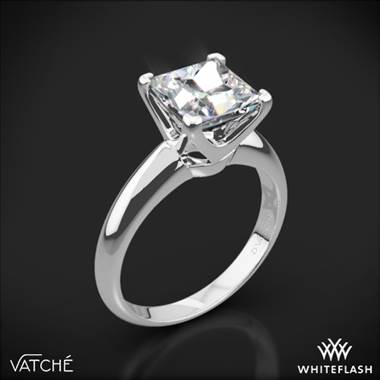 18k White Gold Vatche U-114 5th Avenue Solitaire Engagement Ring for Princess