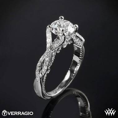 18k White Gold Verragio INS-7060 Intertwined Diamond Engagement Ring