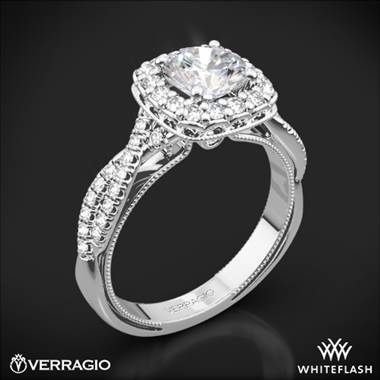 18k White Gold Verragio Renaissance 918CU Halo Diamond Engagement Ring