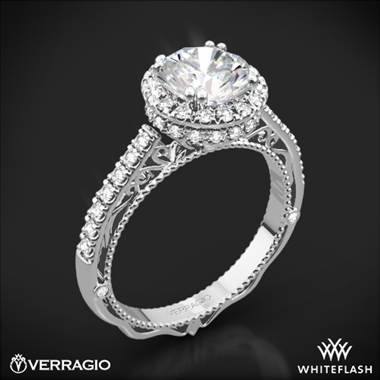 18k White Gold Verragio Venetian Lace AFN-5053R-4 Halo Diamond Engagement Ring