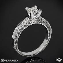 18k White Gold Verragio Venetian Lido AFN-5001P-2 Diamond Engagement Ring for Princess Cut Diamonds | Whiteflash