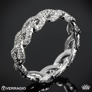 18k White Gold Verragio WED-4023 Eternal Braid Diamond Wedding Ring