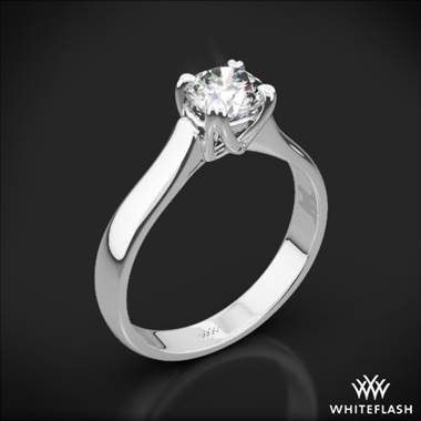 18k White Gold W-Prong Solitaire Engagement Ring