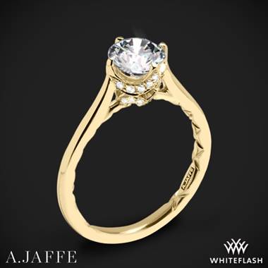 18k Yellow Gold A. Jaffe ME1846Q Art Deco Solitaire Engagement Ring