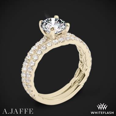 18k Yellow Gold A. Jaffe ME1850Q Classics Diamond Wedding Set