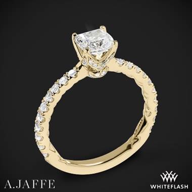 18k Yellow Gold A. Jaffe ME1851Q Art Deco Diamond Engagement Ring