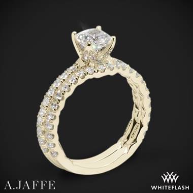 18k Yellow Gold A. Jaffe ME1851Q Art Deco Diamond Wedding Set