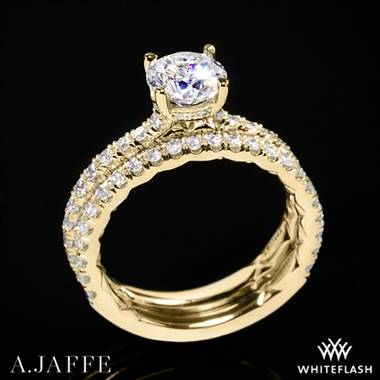 18k Yellow Gold A. Jaffe ME1865Q Classics Diamond Wedding Set