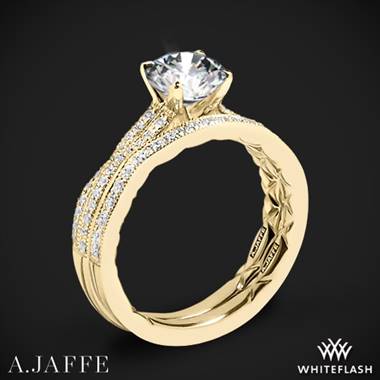 18k Yellow Gold A. Jaffe ME2036Q Seasons of Love Diamond Wedding Set