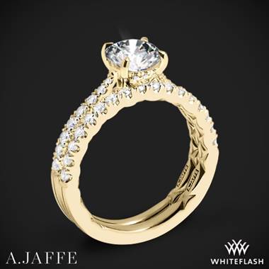 18k Yellow Gold A. Jaffe ME2141Q Diamond Wedding Set