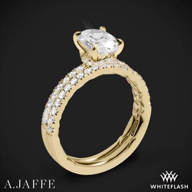 18k Yellow Gold A. Jaffe ME2175Q Classics Diamond Wedding Set