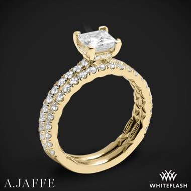 18k Yellow Gold A. Jaffe ME2251Q Diamond Wedding Set