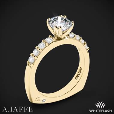 18k Yellow Gold A. Jaffe MES078 Classics Diamond Engagement Ring