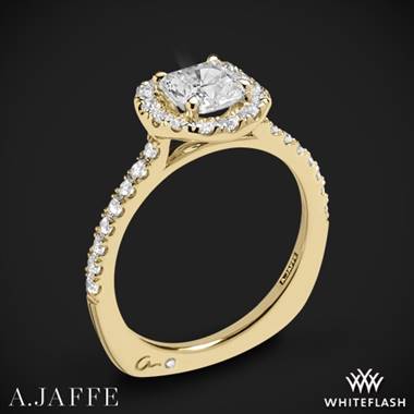 18k Yellow Gold A. Jaffe MES577 Metropolitan Halo Diamond Engagement Ring