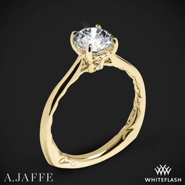 18k Yellow Gold A. Jaffe MES837Q Solitaire Engagement Ring