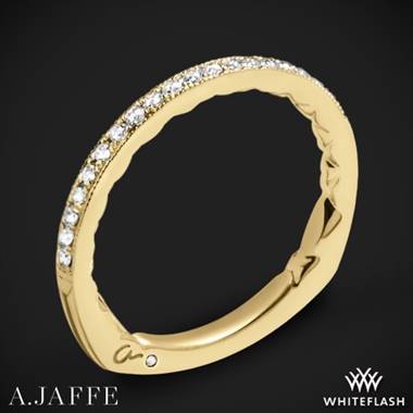 18k Yellow Gold A. Jaffe MRS738Q Art Deco Diamond Wedding Ring