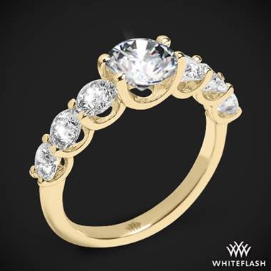 18k Yellow Gold Annette's U Prong Diamond Engagement Ring