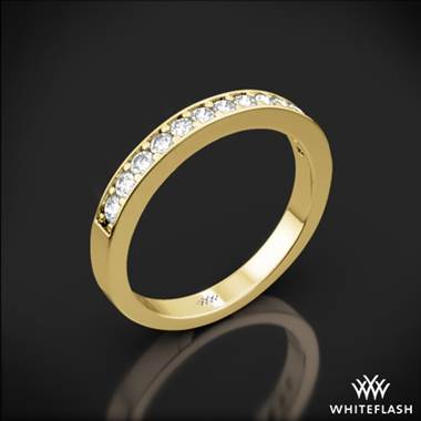 18k Yellow Gold Bead-Set Diamond Wedding Ring