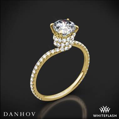 18k Yellow Gold Danhov AE107 Abbraccio Diamond Engagement Ring