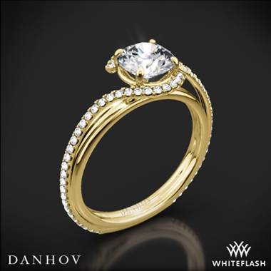 18k Yellow Gold Danhov AE155 Abbraccio Diamond Engagement Ring