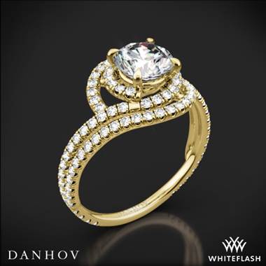 18k Yellow Gold Danhov AE162 Abbraccio Diamond Engagement Ring