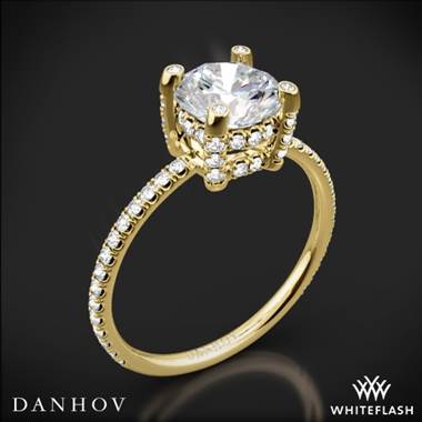 18k Yellow Gold Danhov CL120 Classico Single Shank Diamond Engagement Ring