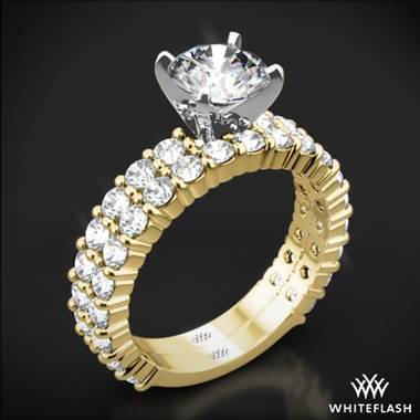 18k Yellow Gold Diamonds for an Eternity Three Quarter Diamond Wedding Set