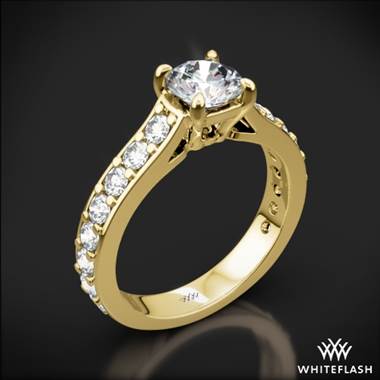 18k Yellow Gold Magnolia Diamond Engagement Ring