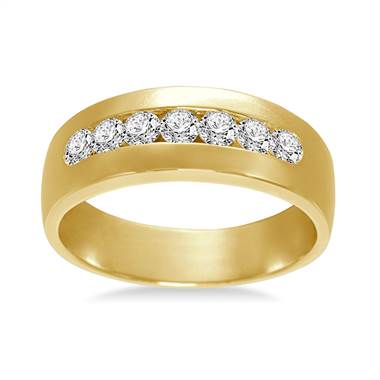 18K Yellow Gold Mens Diamond Ring (5/8 cttw.)