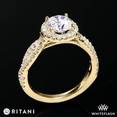 18k Yellow Gold Ritani 1RZ1318  Diamond Engagement Ring