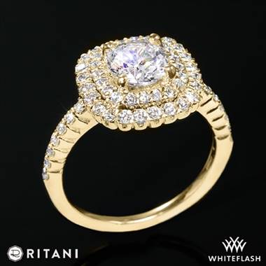 18k Yellow Gold Ritani 1RZ1336  Diamond Engagement Ring