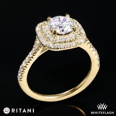 18k Yellow Gold Ritani 1RZ1338  Diamond Engagement Ring