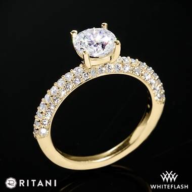 18k Yellow Gold Ritani 1RZ1340  Diamond Engagement Ring
