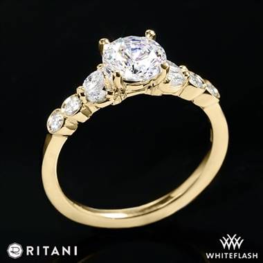 18k Yellow Gold Ritani 1RZ1508  Diamond Engagement Ring