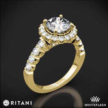 18k Yellow Gold Ritani 1RZ2720 Masterwork Halo Diamond Engagement Ring