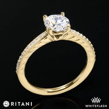 18k Yellow Gold Ritani 1RZ2851  Diamond Engagement Ring