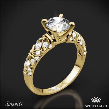 18k Yellow Gold Simon G. LP1582-D Delicate Diamond Engagement Ring