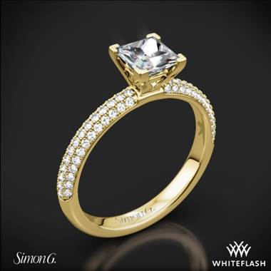 18k Yellow Gold Simon G. LP1935-D Delicate Diamond Engagement Ring for Princess