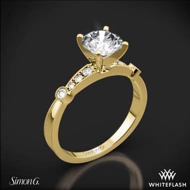 18k Yellow Gold Simon G. MR1546-D Delicate Diamond Engagement Ring