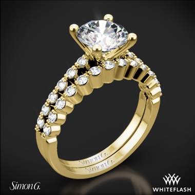 18k Yellow Gold Simon G. MR2173 Delicate Diamond Wedding Set
