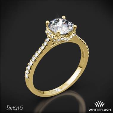 18k Yellow Gold Simon G. MR2478 Caviar Diamond Engagement Ring