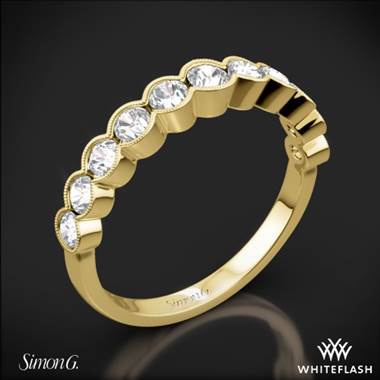 18k Yellow Gold Simon G. MR2566 Caviar Diamond Wedding Ring