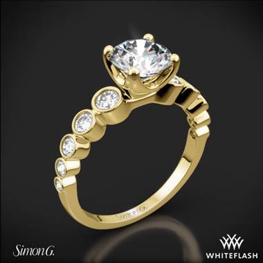 18k Yellow Gold Simon G. MR2692 Caviar Diamond Engagement Ring