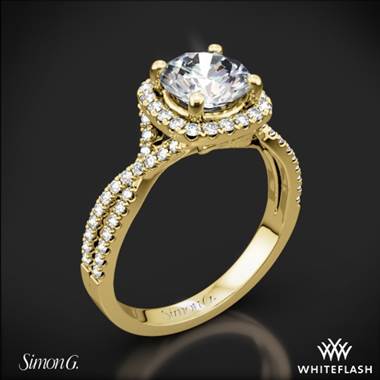 18k Yellow Gold Simon G. NR468 Passion Halo Diamond Engagement Ring
