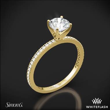 18k Yellow Gold Simon G. PR108 Classic Romance Diamond Engagement Ring