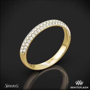18k Yellow Gold Simon G. TR431 Caviar Diamond Wedding Ring