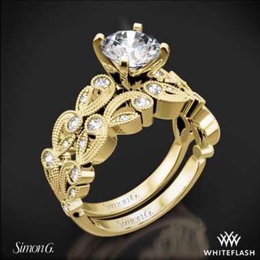 18k Yellow Gold Simon G. TR473 Duchess Diamond Wedding Set