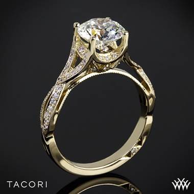 18k Yellow Gold Tacori 2565MD Ribbon Diamond Engagement Ring